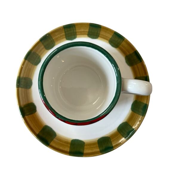 Vietri Old St. Nick Espresso Cup Saucer NEW - Picture 8 of 14
